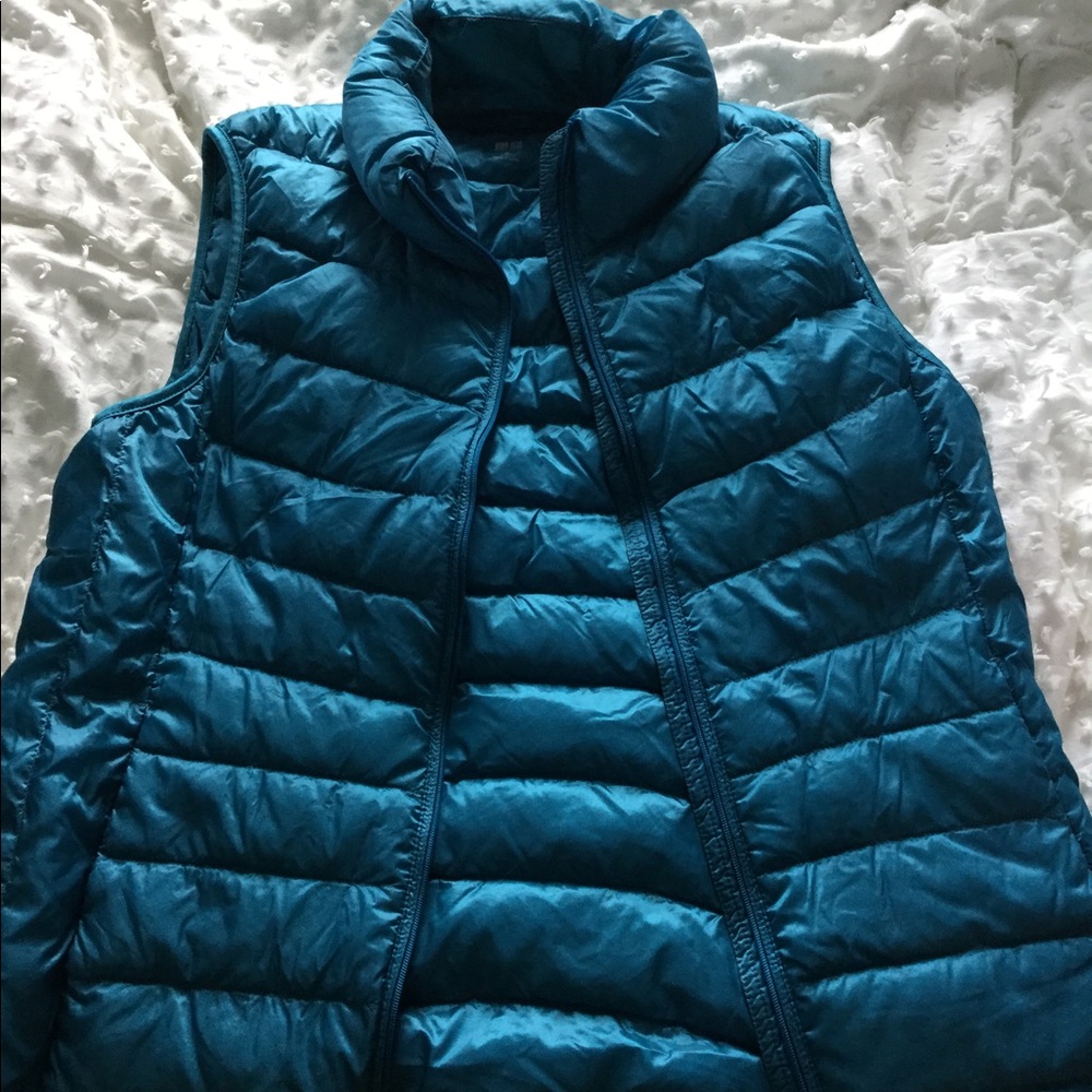 Blue puff vest